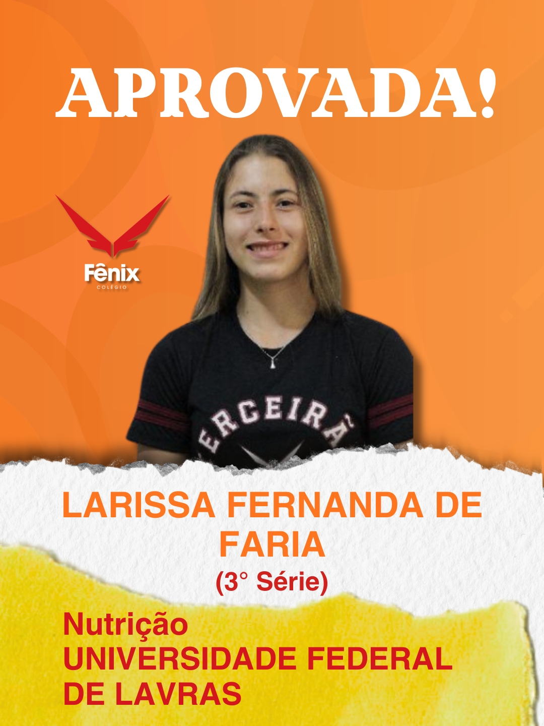 Eduarda Silva Alves [3º Ensino Médio] - Medicina - Universidade Federal de São João Del Rei UFSJ - Colêgio Fênix Pouso Alegre