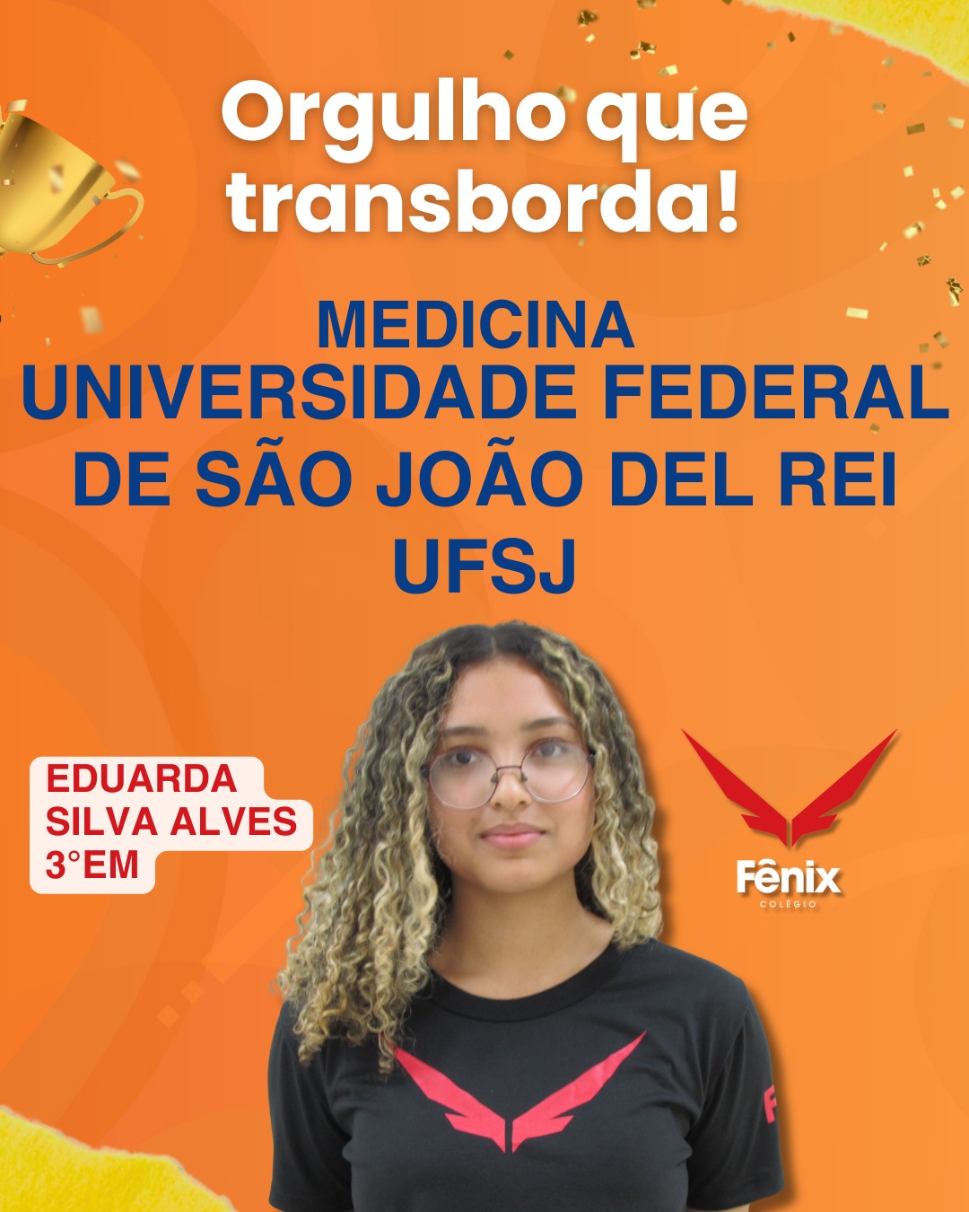 Eduarda Silva Alves [3º Ensino Médio] - Medicina - Universidade Federal de São João Del Rei UFSJ - Colêgio Fênix Pouso Alegre