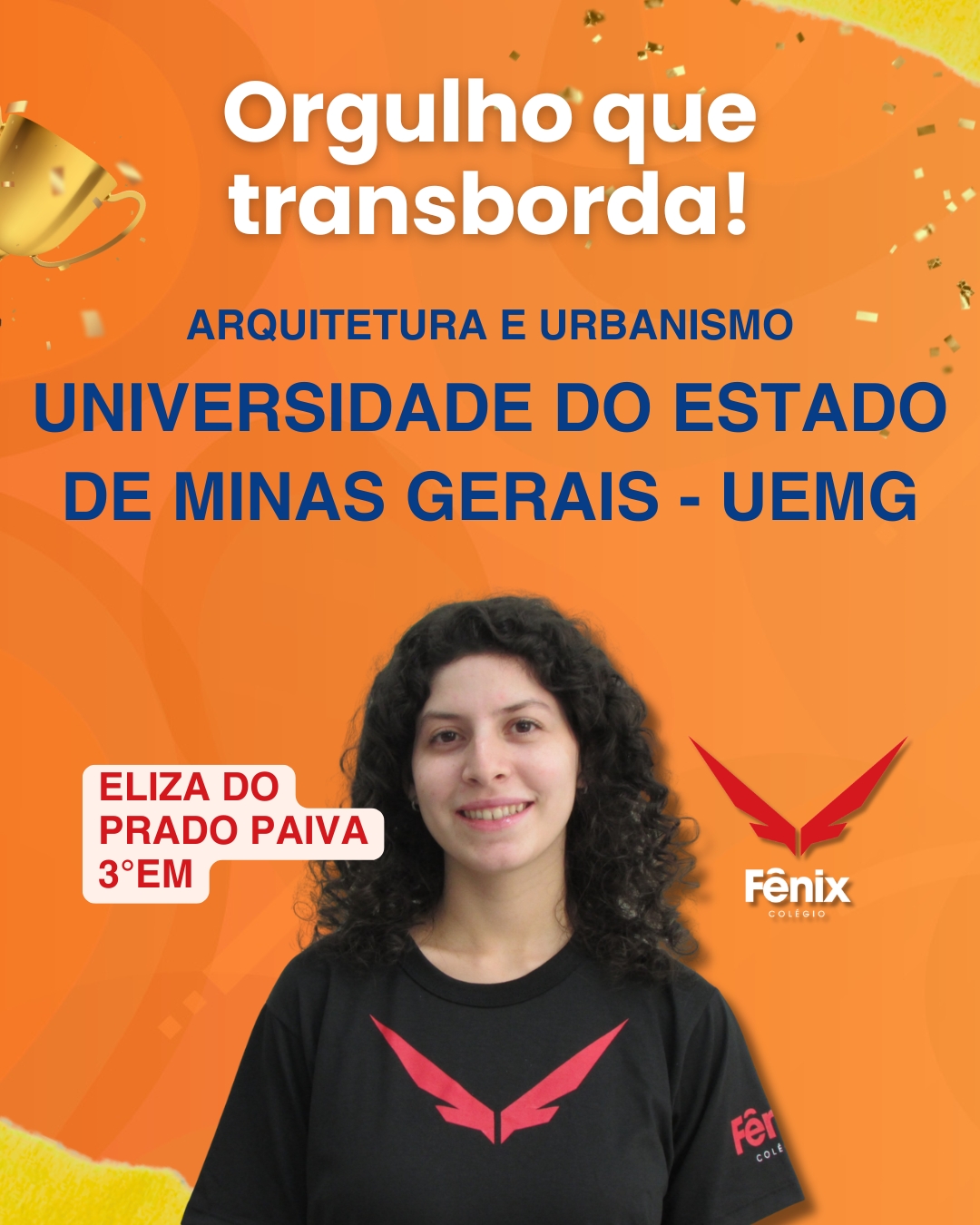 Eliza do Prado Paiva [3º Ensino Médio] - Arquitetura e Urbanismo - Universidade do Estado de Minas Gerais UEMG - Colêgio Fênix Pouso Alegre